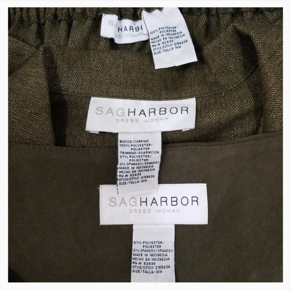 SAG Harbor dress woman, 3 piece pant suit 16w T - Picture 8 of 8